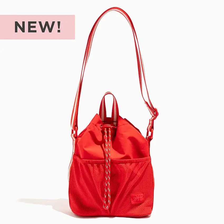 Cherry Motion Bucket Crossbody