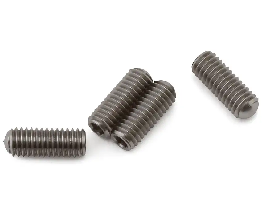 1UP Racing 3x8mm Pro Duty Titanium Rounded Droop Screws (4)