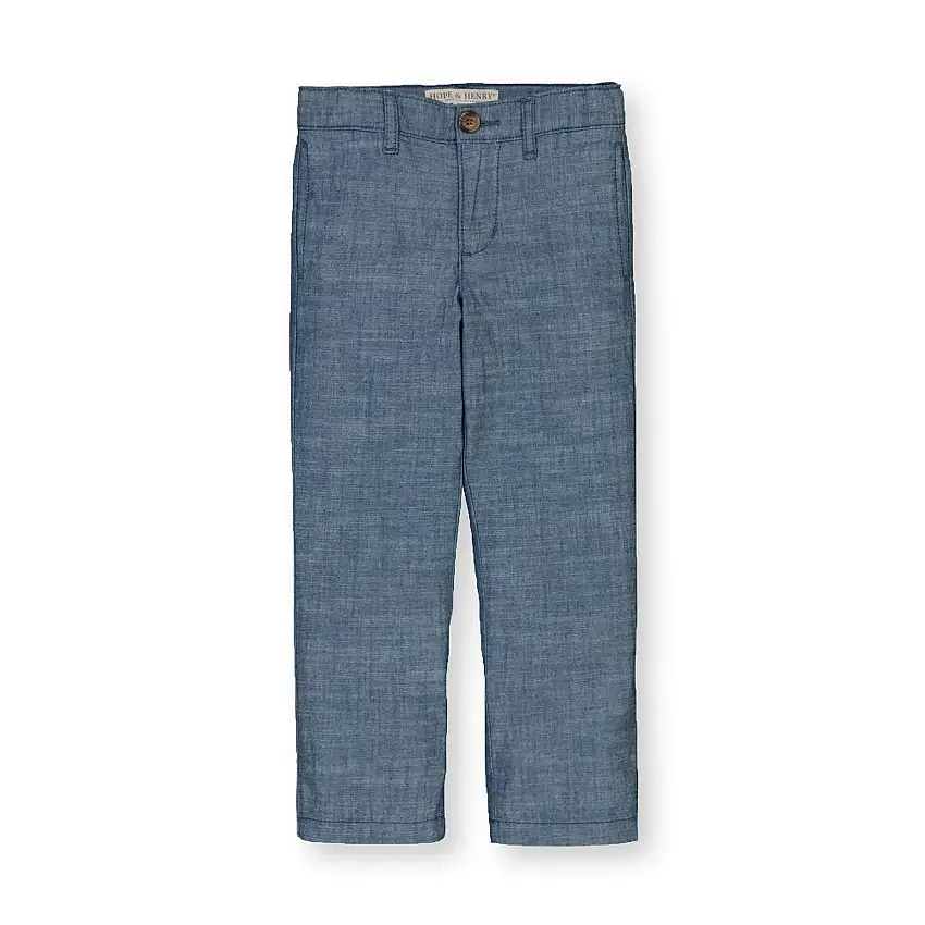 Organic Chambray Suit Pant - Baby