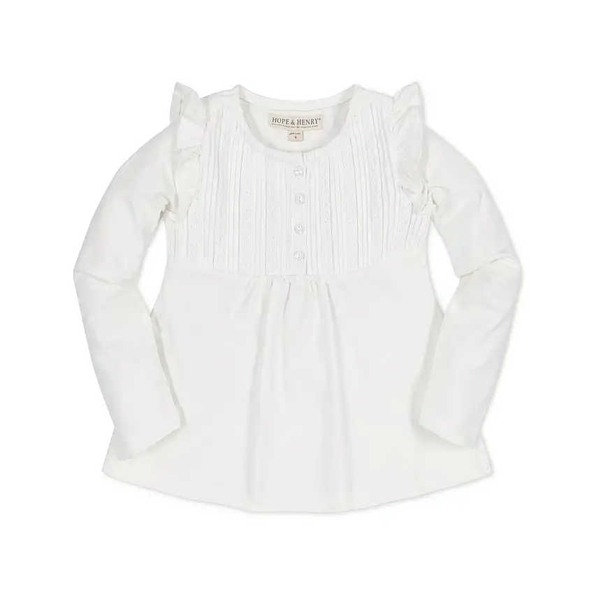 Organic Pintuck Flutter Knit Top - Baby