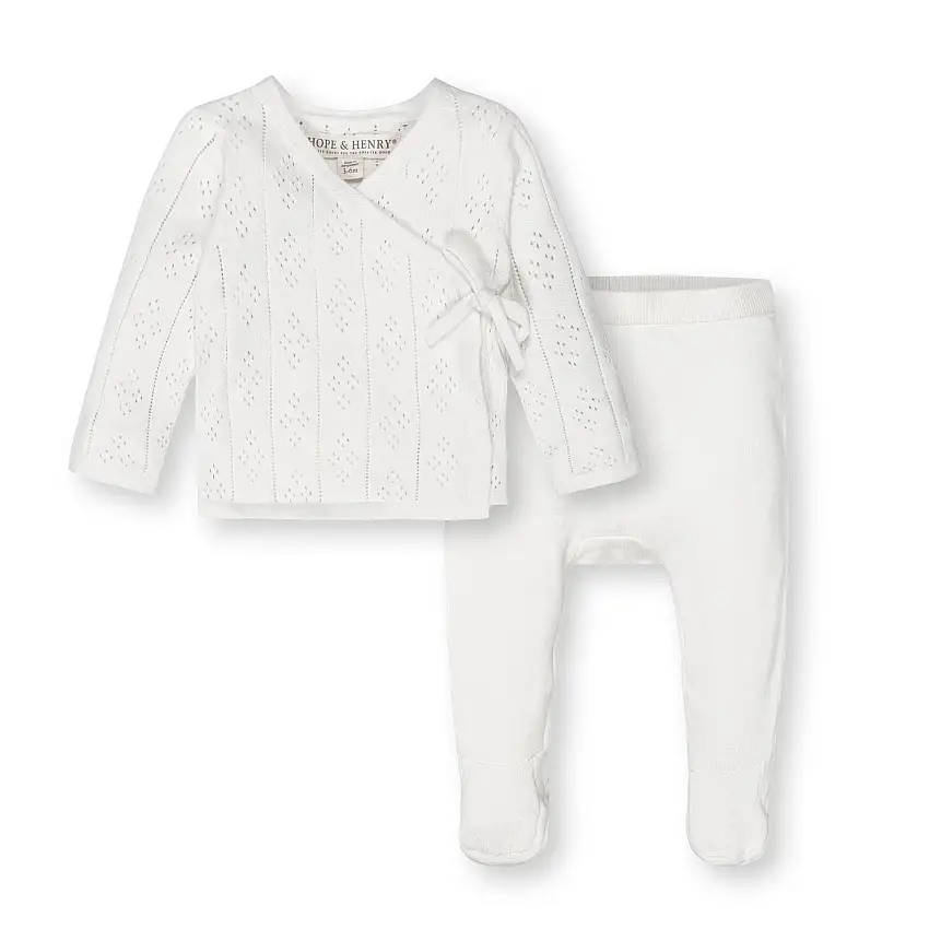 Organic Pointelle Sweater And Legging Set