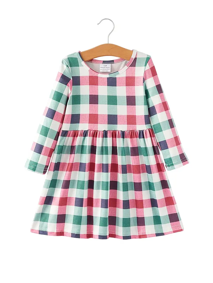 Christmas Plaid Girls Dress