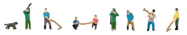 Faller 155601 N Scale Forest Hunters and Workers -- pkg(8)