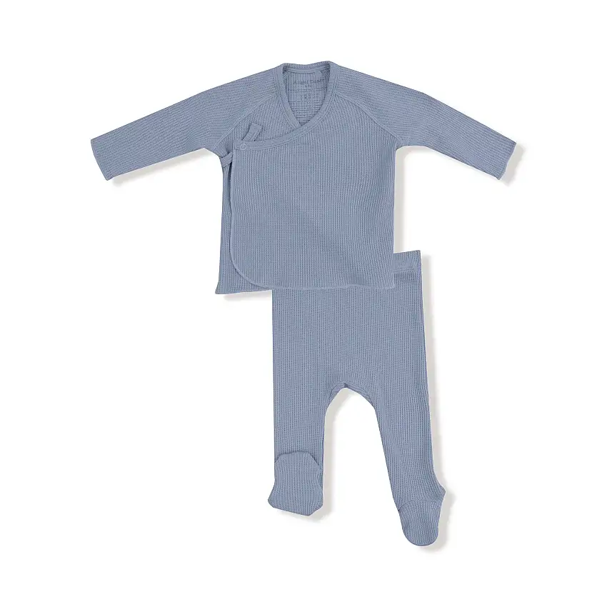 2 Piece Long Sleeve Kimono Footed Pant