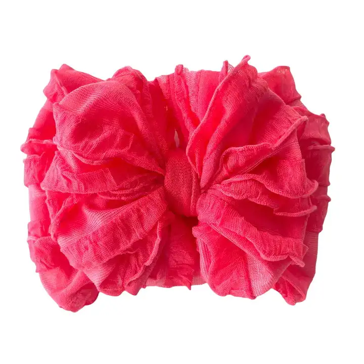 Coral Ruffled Headband