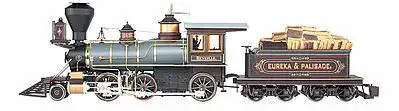 Bachmann 81487 G Scale 2-6-0 - Standard DC - Spectrum(R) -- Eureka & Palisade (maroon, Russian Iron, brass, black, gold)