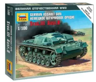 Zvezda 6155 1/100 StuG III Ausf B Tank (Snap)