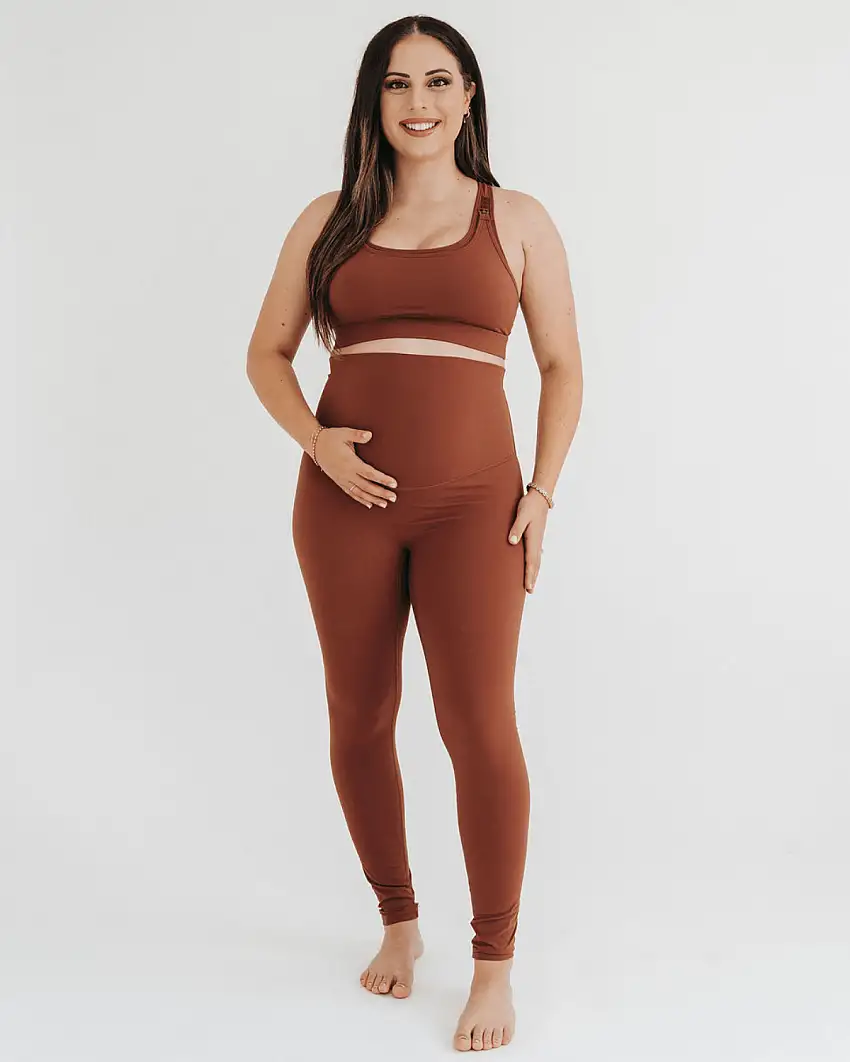 Axk Core Curve Maternity Legging - Brown