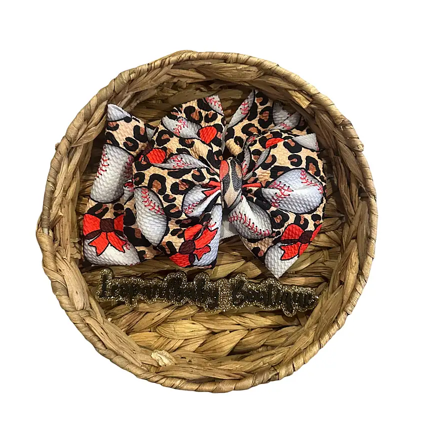 Leopard Baseball Messy Wrap