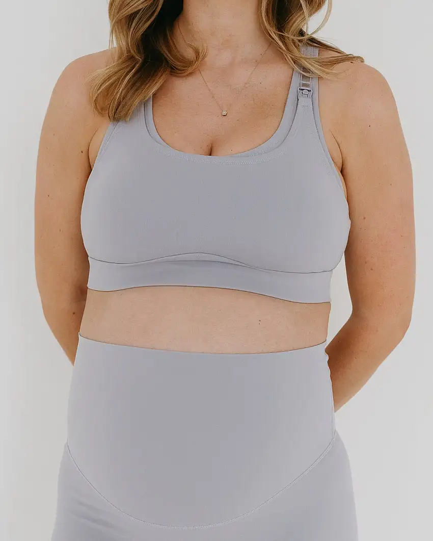 Axk Core Full Support Nursing Bra - Light Gray