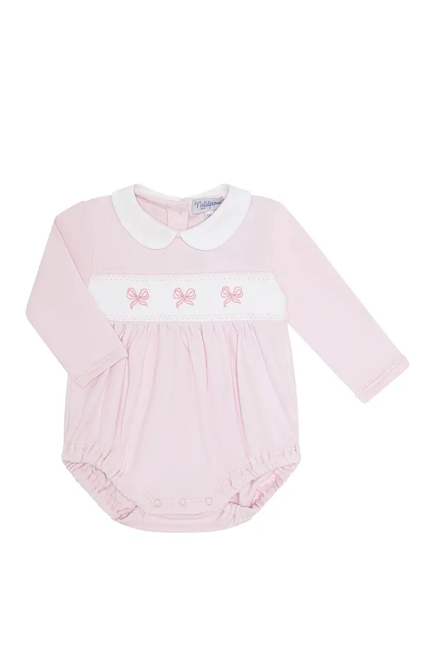 Charming Bows Embroidery Bubble Ls