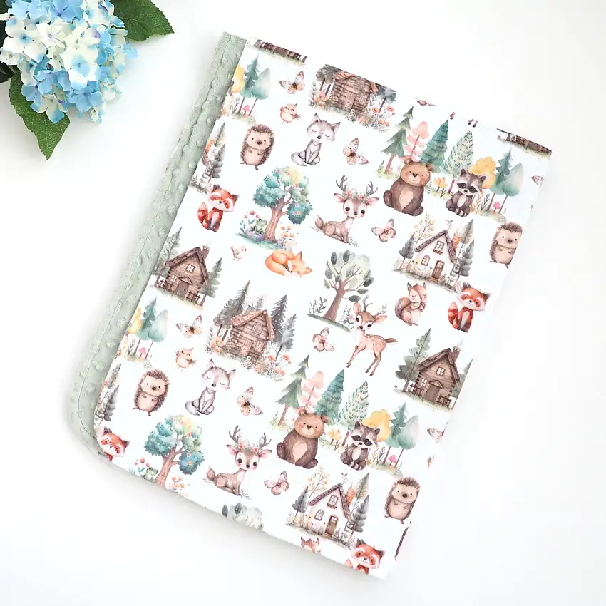 Baby & Toddler Minky Blanket - Woodsy Woodland