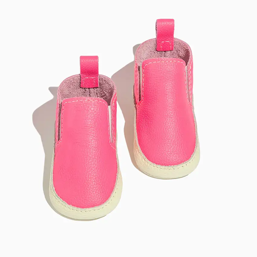 Hot Pink Slip On Baby Shoe