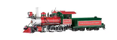 Bachmann 25227 On30 Scale 2-6-0 Mogul - Standard DC - Spectrum(R) -- North Pole & Southern #1225 (red, green, silver)