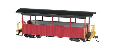 Bachmann 26004 On30 Scale Wood Excursion Car - Ready to Run -- Painted, Unlettered (burgundy, black Roof)