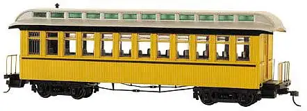Bachmann 26205 On30 Scale Wood Coach-Observation - Ready to Run - Spectrum(R) -- Bumble Bee