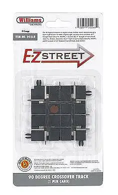 Bachmann 268 O Scale E-Z Street Track for Operating Vehicles & Trolleys -- 90-Degree Crossing pkg(4)