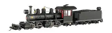 Bachmann 29004 On30 Scale Baldwin 2-4-4-2 w/DCC - Spectrum(R) -- Wood Cab, Painted, Unlettered (black, graphite, red Windows, white Stripes)