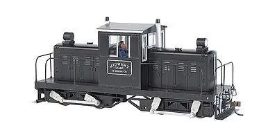 Bachmann 29201 On30 Scale Whitcomb 50-Ton Center-Cab w/DCC - Spectrum(R) -- Midwest Quarry #12 (black, silver)