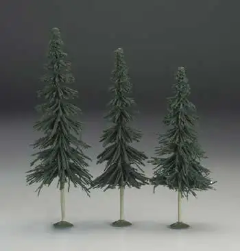 Bachmann 32204 O Scale SceneScapes(TM) Layout-Ready Trees -- Spruce Trees 8-10" pkg(3)