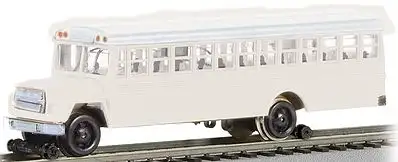 Bachmann 46215 HO Scale Maintenance-of-Way High Railer Bus - Standard DC -- White