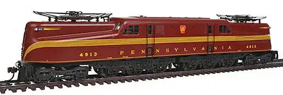 Bachmann 65352 N Scale GG1 Electric w/Sound & DCC -- Pennsylvania Railroad #4913 (Tuscan, yellow, 5-Stripe)