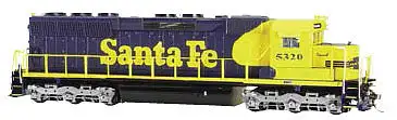 Bachmann 66454 N Scale EMD SD45 w/Sound & DCC -- Santa Fe #5320 (Warbonnet, blue, yellow)