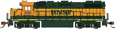Bachmann 66851 N Scale EMD GP38-2 - Sound and DCC -- Burlington Northern Santa Fe #2081 (H1; green, orange, yellow)