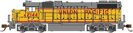 Bachmann 66854 N Scale EMD GP38-2 - Sound and DCC -- Union Pacific #2144 (Armour Yellow, red; North Little Rock Lettering)