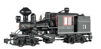 Bachmann 85096 G Scale 2-Truck Climax - Standard DC - Spectrum(R) -- Bayside Lumber Co. #3