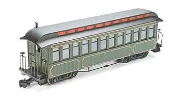 Bachmann 89399 G Scale Jackson Sharp Wood Coach - Ready to Run -- Painted, Unlettered (olive w/gold Striping)