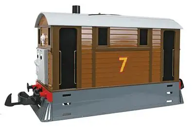 Bachmann 91405 G Scale Toby the Tram Engine w/Moving Eyes - Thomas & Friends(TM) -- #7 (Brown, gray, red)