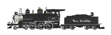 Bachmann 91801 G Scale 4-6-0 - Standard DC - Sound-Ready with Installed Speaker -- Denver & Rio Grande Western #170 (black, silver)