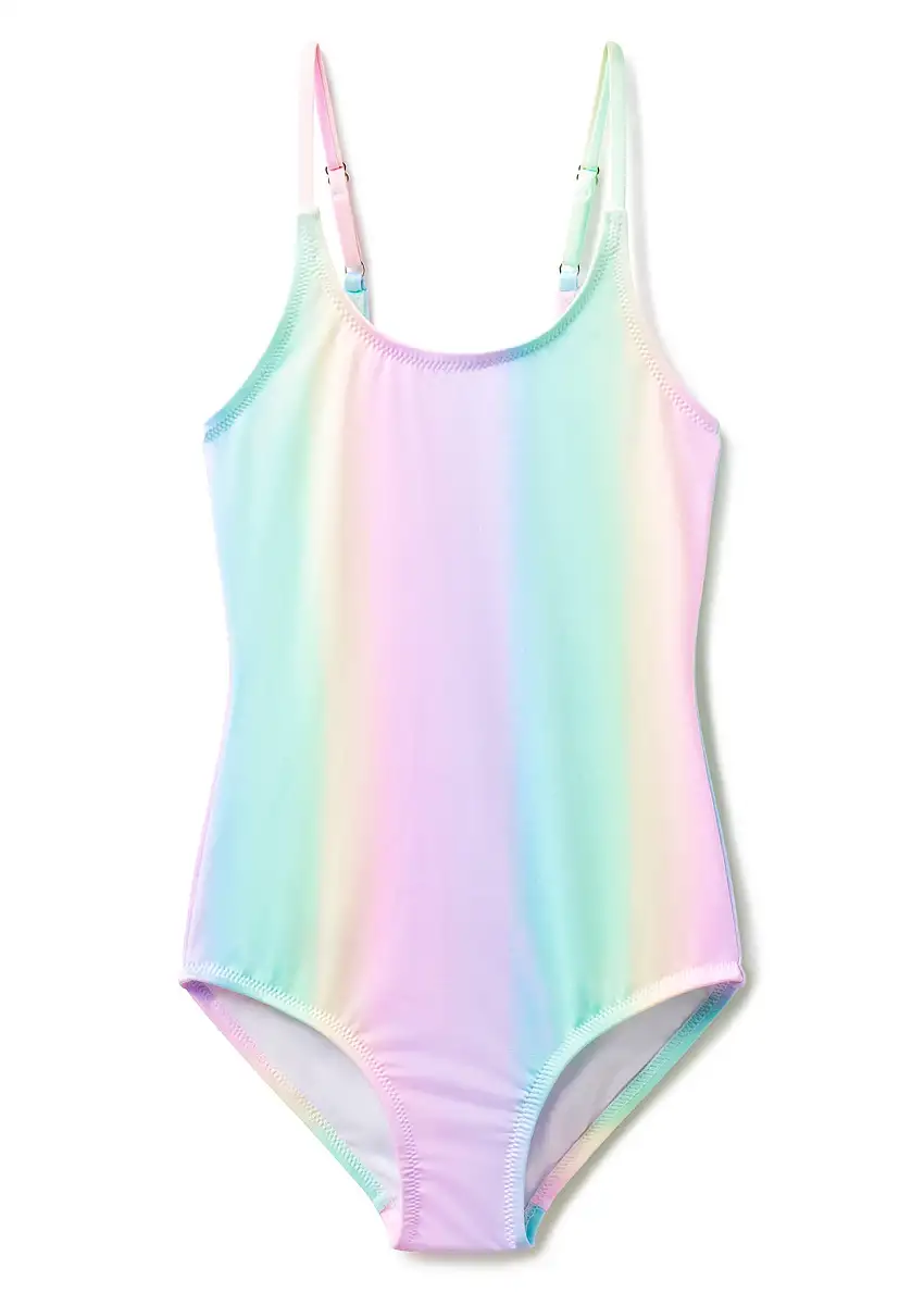 Rainbow Adjustable Straps Swimsuit