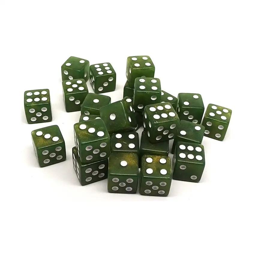 16mm d6 Chartreuse w/White (25)