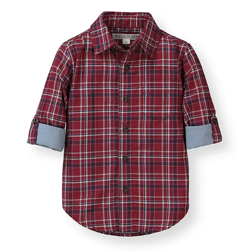 Convertible Double Weave Button Down Shirt - Baby