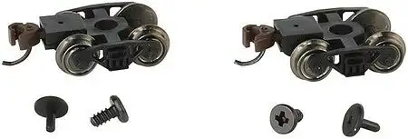 Bachmann 42537 N Scale Roller-Bearing Freight Trucks with Wheels and E-Z Mate(R) Knuckle Couplers -- 1 Pair