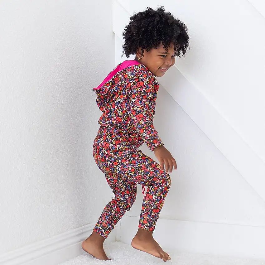 Midnight Petals Zipper Hoodie