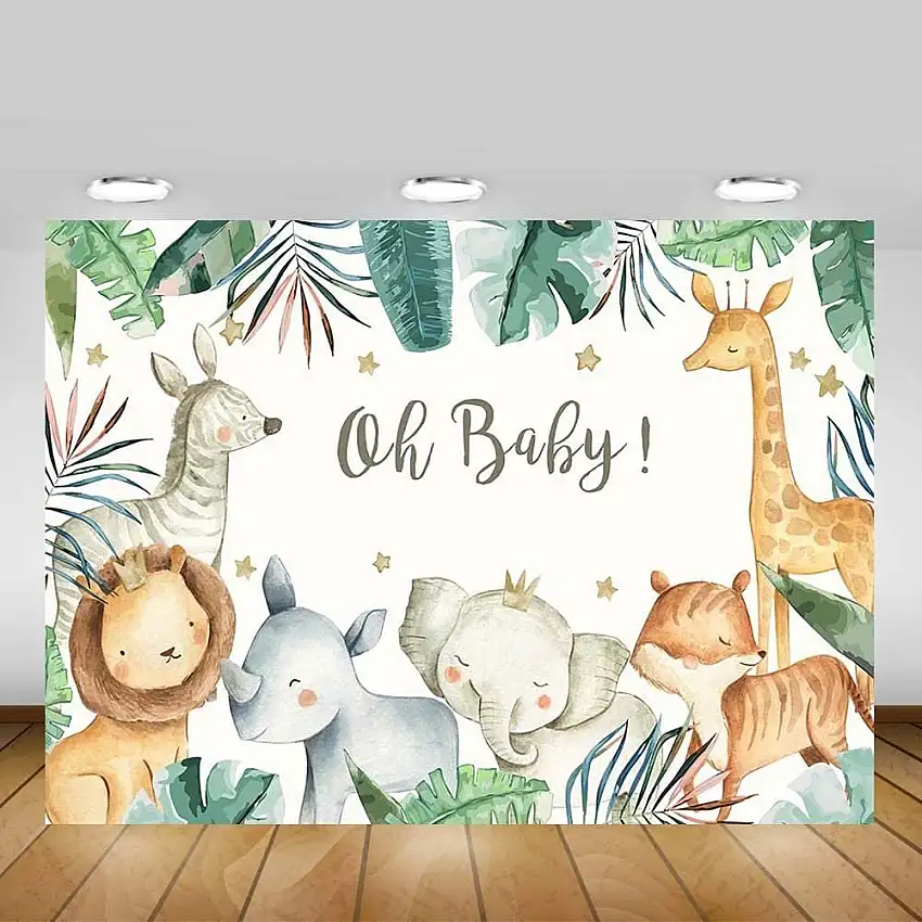 Jungle Baby Shower Backdrop