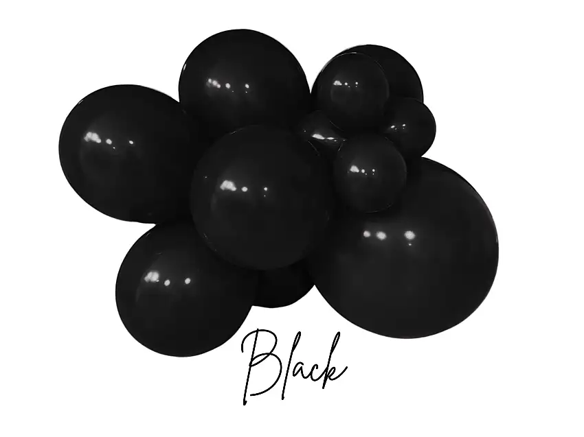 Premium Black Latex Balloon Cluster (5", 11” And 17”)