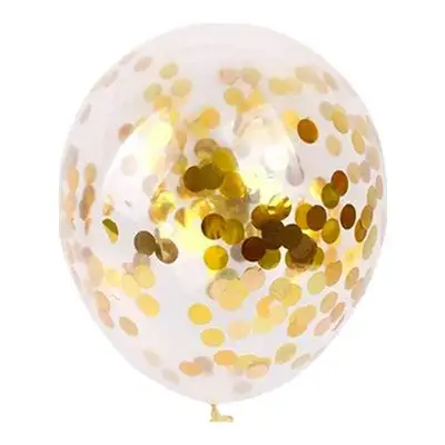 Premium Gold Confetti Latex Balloon Packs (11” And 36”)