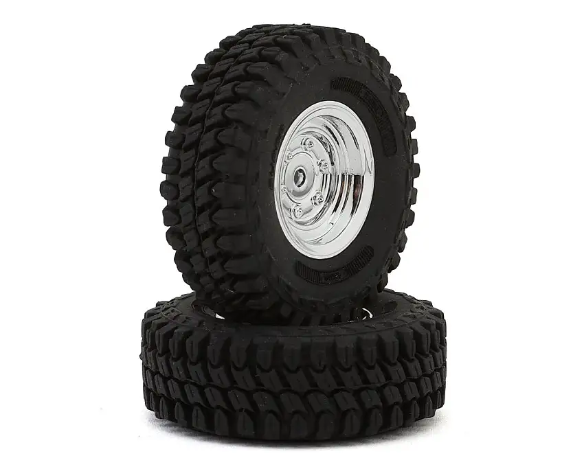 UDI RC UCX18 Pre-Mounted Micro Rock Crawler Tire Set (2)